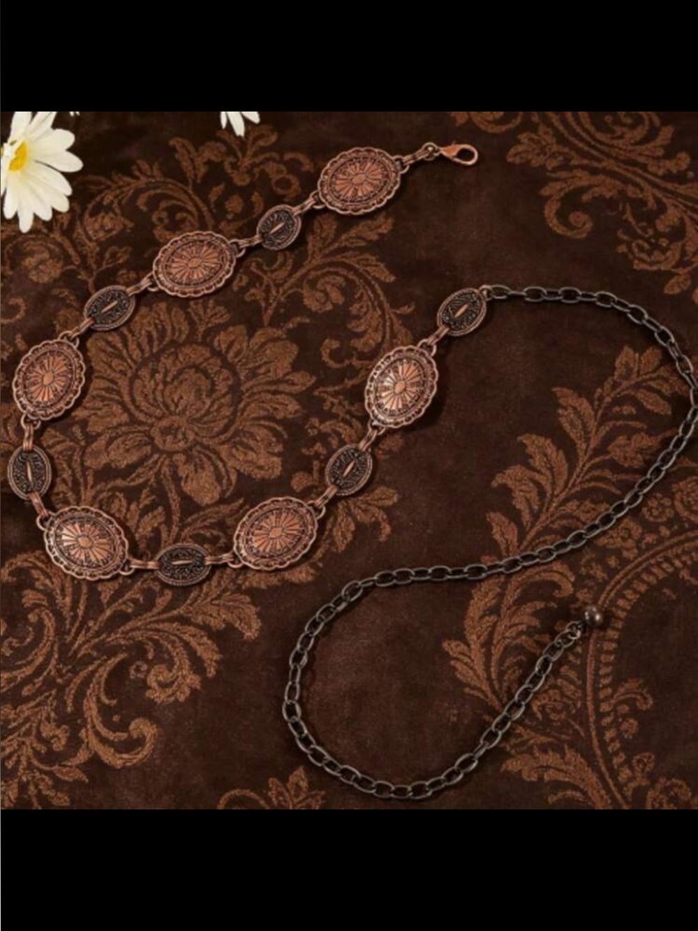 Vintage Bronze Concho Chain Belt NEW 🏷️